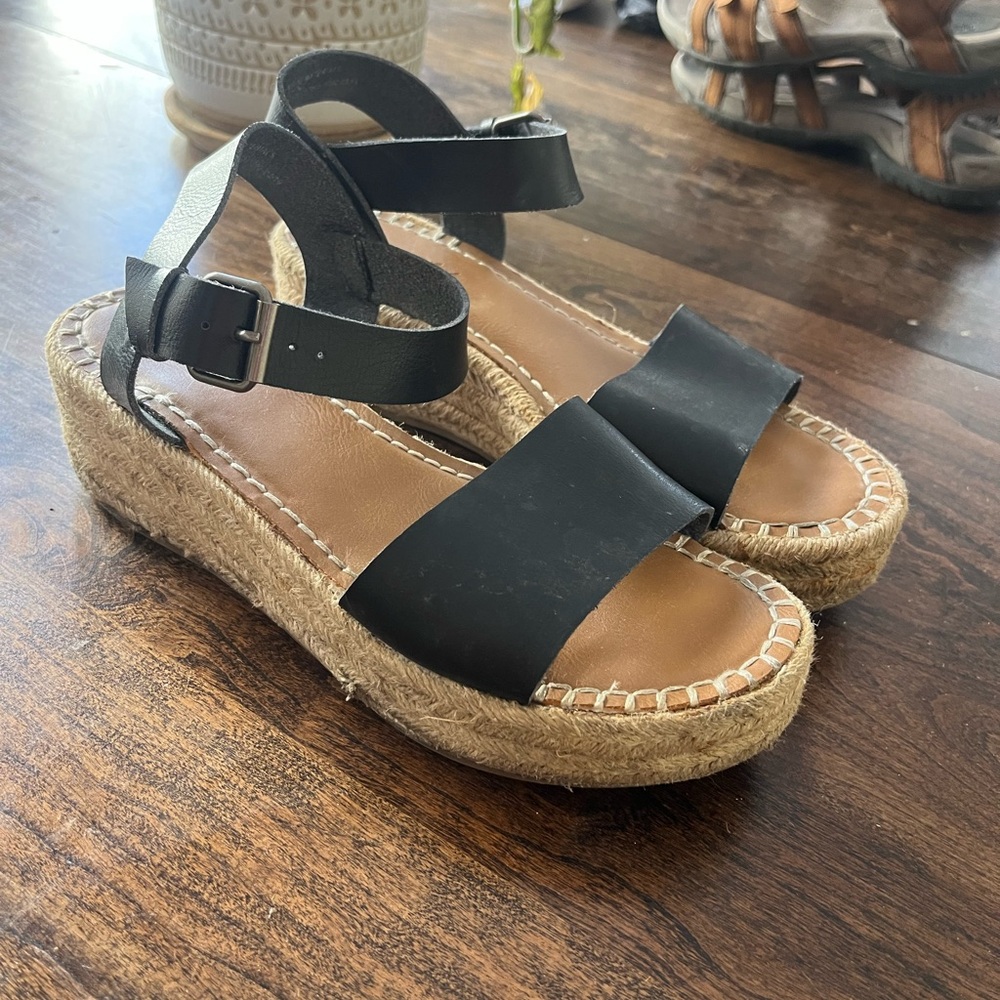 Black espadrille sandals